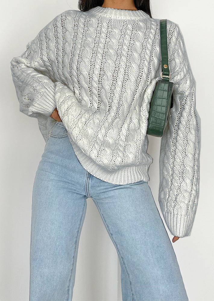 Pull en grosse maille pour femmes avec un motif torsadé raffiné en matériau doux Chic und Stil