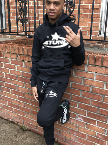 Men's Sports Hoodie and Jogging Pants Set with Creative Logo Print Chic and Style