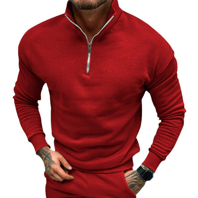 Elegant pullover for men with collar and practical zip Chic and Style