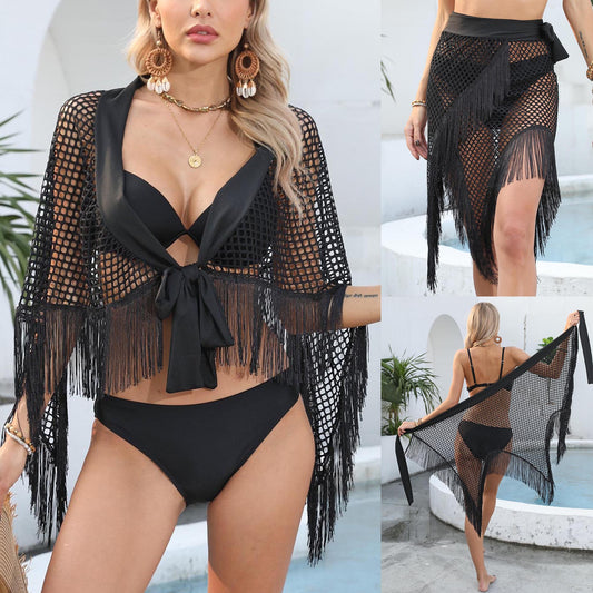 Roc de plage en mesh fringé pour femmes Chic und Stil