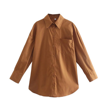 Blouse à manches longues pour femmes avec une coupe élégante et un tissu en coton de haute qualité Chic und Stil