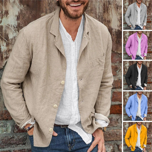 Veste en lin légère et aérée pour homme avec coupe classique Chic und Stil