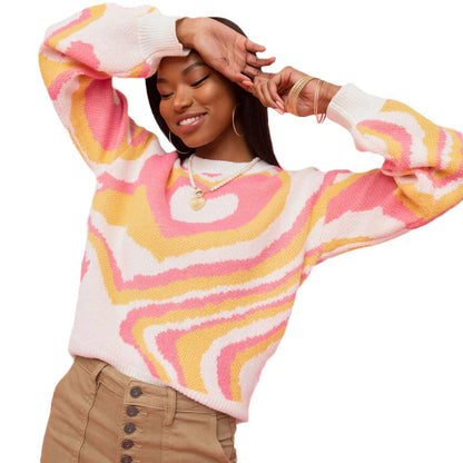 Femmes pull coloré Chic und Stil