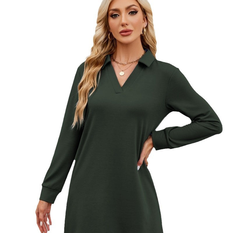 Robe décontractée pour femmes avec élégante encolure en V Chic und Stil