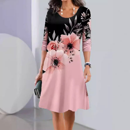 Robe A-ligne pour femmes avec un délicat motif floral Chic und Stil