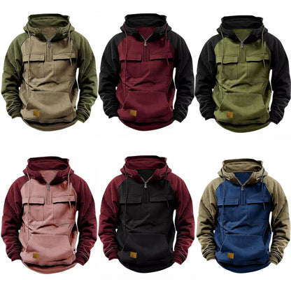 Pullover à capuche décontracté pour hommes avec poches intégrées et style kangourou Chic und Stil