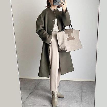 Chic und Stil | Manteau d'hiver surdimensionné élégant avec détails de boutons