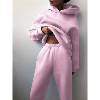 Women's sporty loungewear set with oversized hoodie and comfortable jogger pants Chic and Style