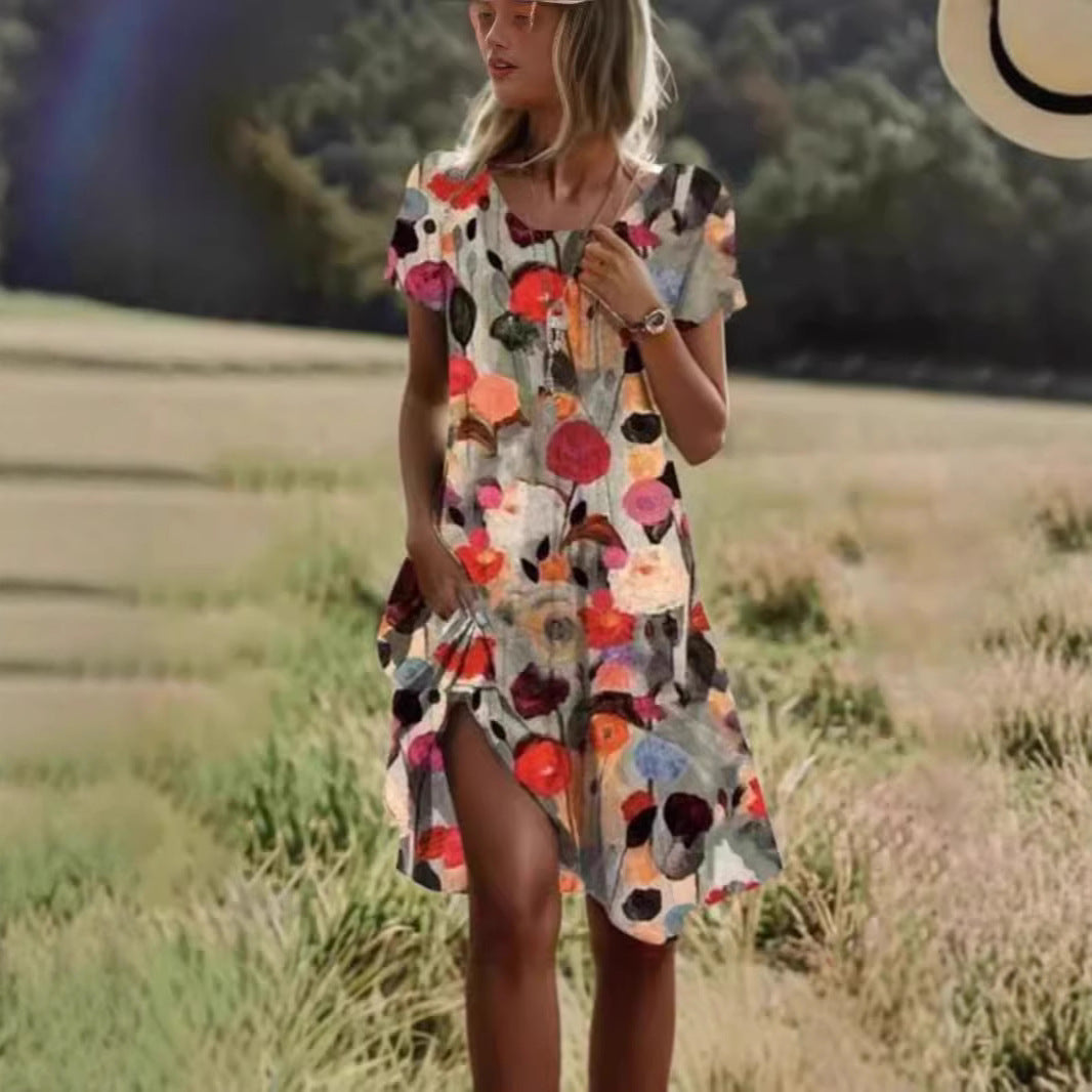 Robe de loisirs pour femmes avec design floral Chic und Stil