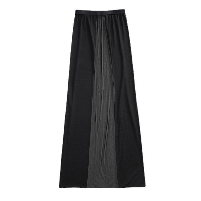 Dames robe de bain maxi transparente Chic und Stil