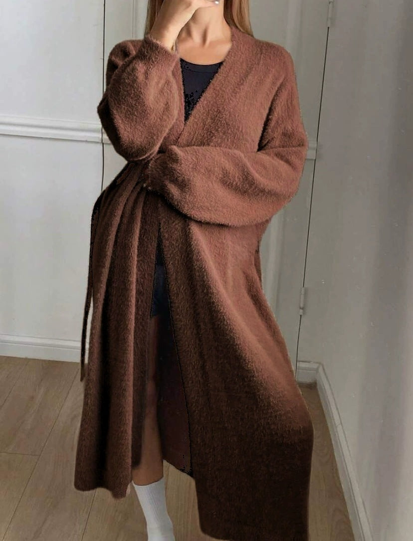 Dames Élégante Long Gilet Chic und Stil