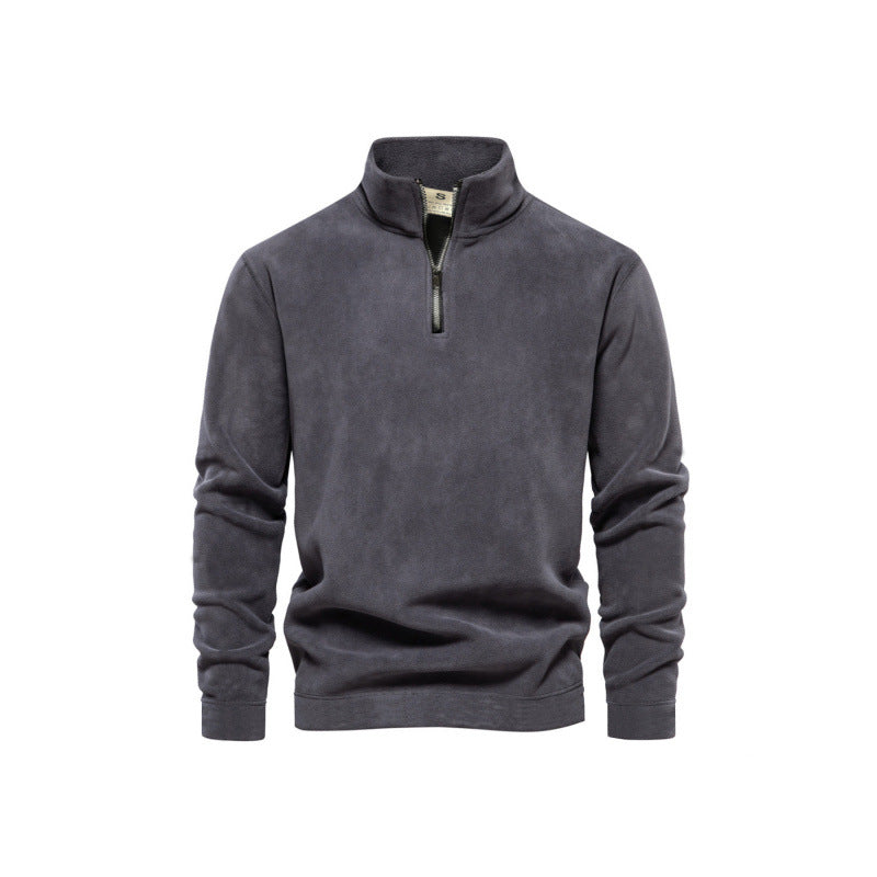 Pull en polaire pour hommes avec col montant Chic und Stil