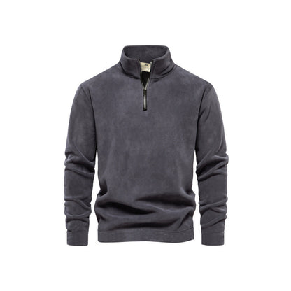 Pull en polaire pour hommes avec col montant Chic und Stil