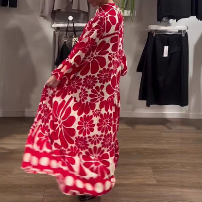 Robe maxi femme avec motif floral et coupe ample Chic und Stil