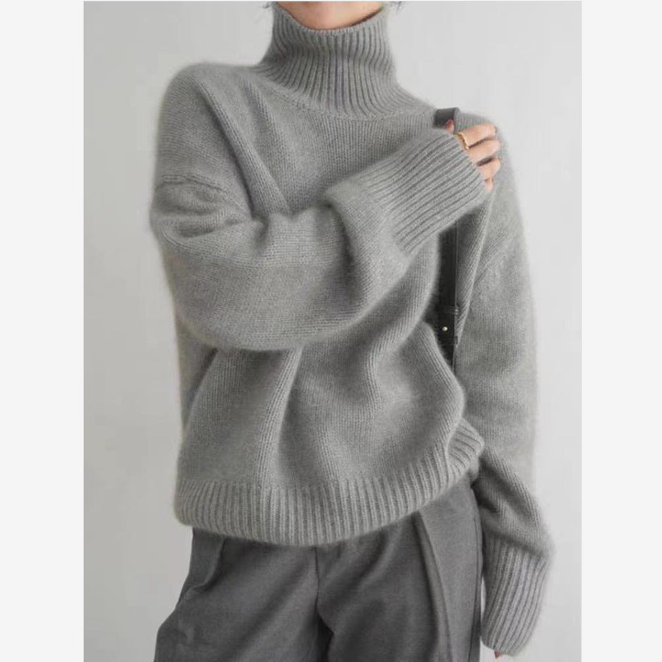 Casual turtleneck pullover for women in fine knit Chic und Stil
