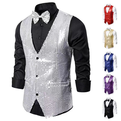 Costume élégant pour hommes avec des paillettes scintillantes et une coupe slim idéale Chic und Stil