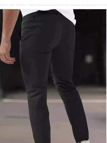 Fashion Slim-Fit Pants for Men with Pleats and Special Pockets Chic and Style