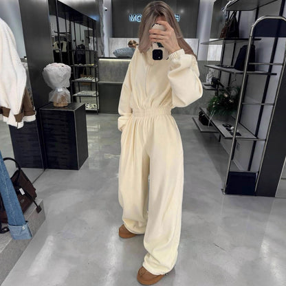 Combinaison en polaire pour femmes avec col montant et poignets élastiques Chic und Stil