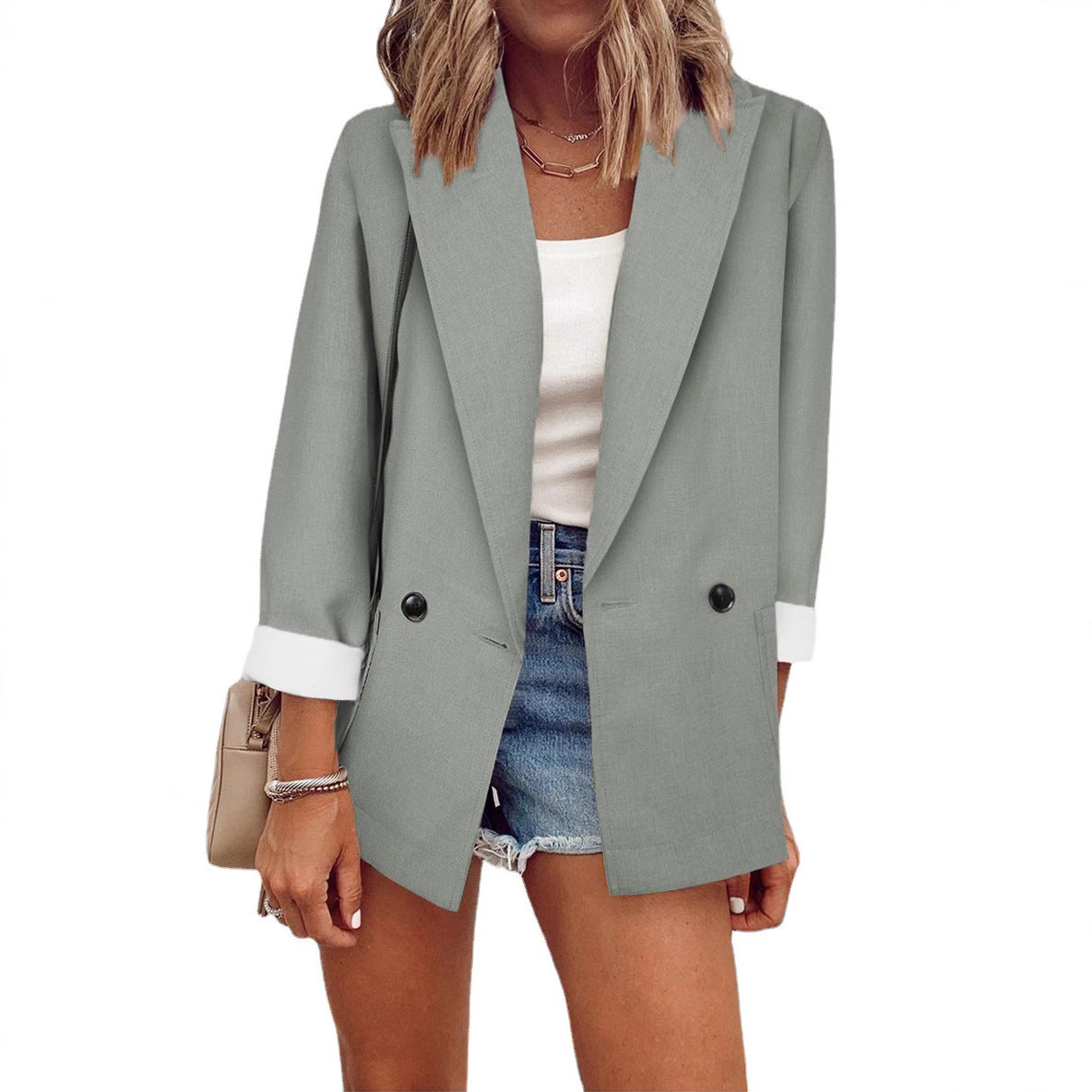 Dames blazer oversized décontracté avec des détails modernes Chic und Stil