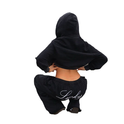 Casual hoodie set for women and chic jogger pants