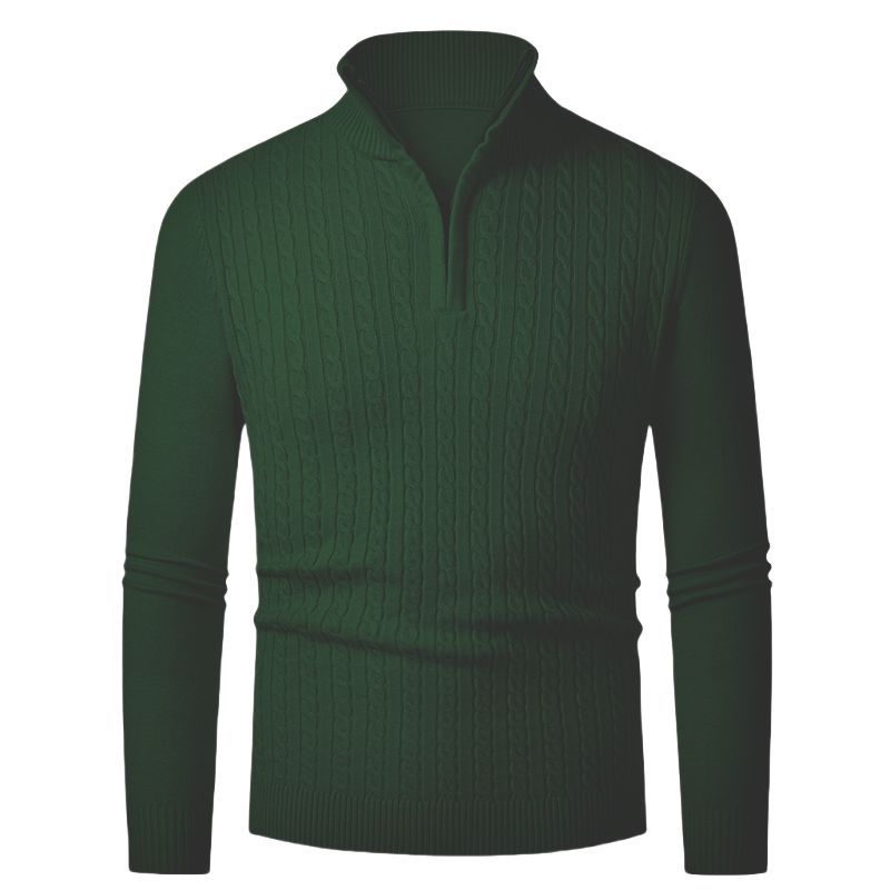 Pull femme en tricot avec motif en torsades à la mode et col montant Chic und Stil