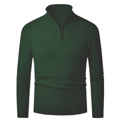 Pull femme en tricot avec motif en torsades à la mode et col montant Chic und Stil