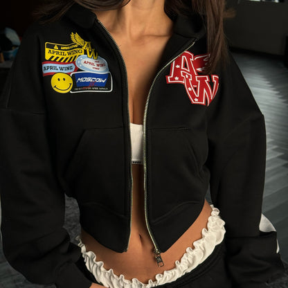 Women's leisure set with hooded jackets and casual pants Chic and Style