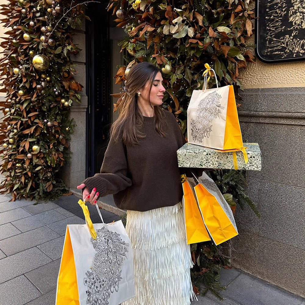 Ladies Oversized Crewneck Pullover Comfortable Chic and Style