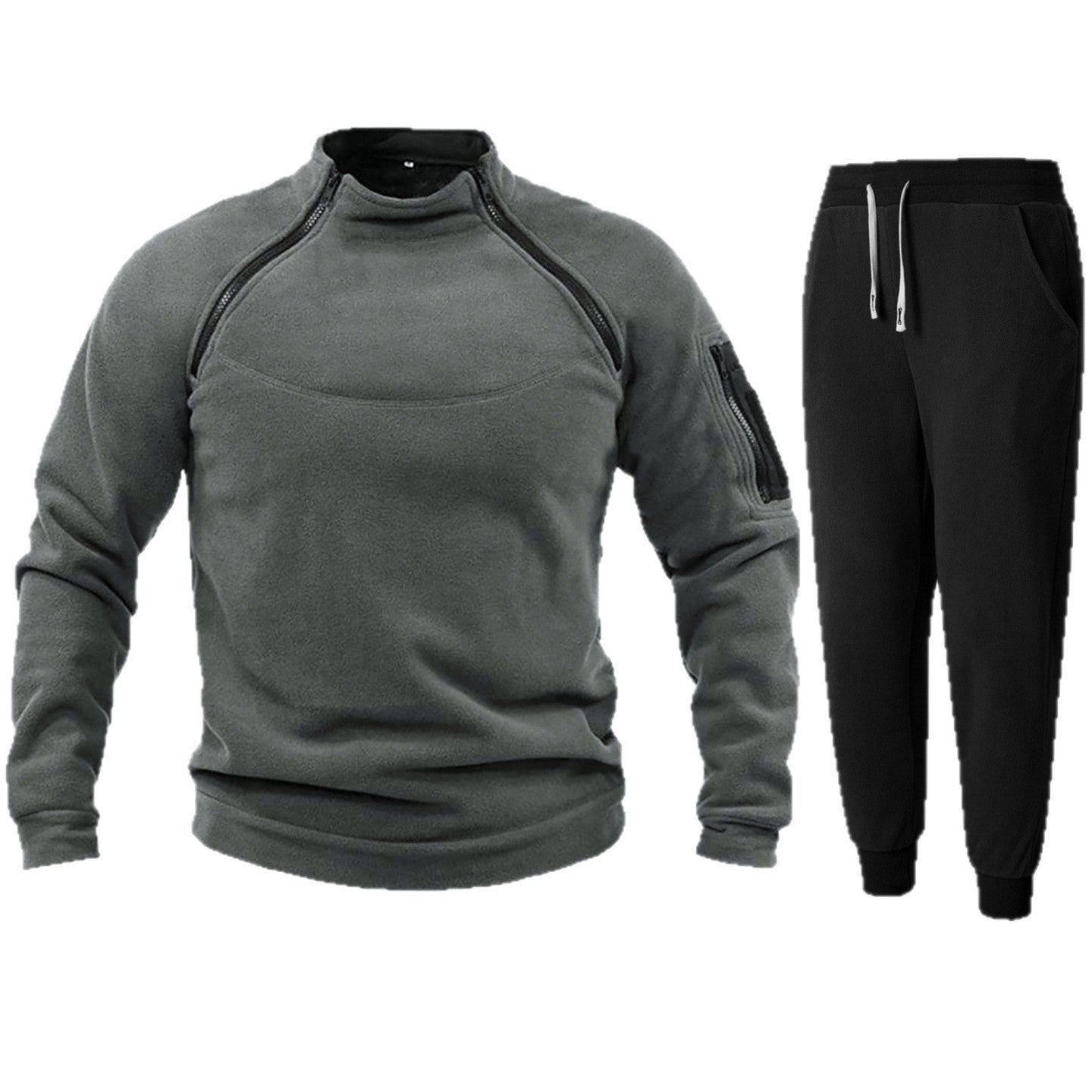 Functional fleece jacket for men with chic and stylish elastic sports pants