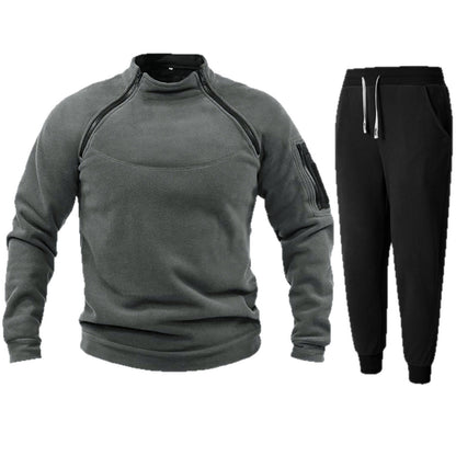 Functional fleece jacket for men with chic and stylish elastic sports pants