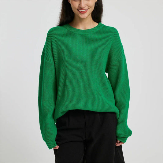 Pull en tricot décontracté pour femmes avec une coupe ample et une structure côtelée Chic und Stil