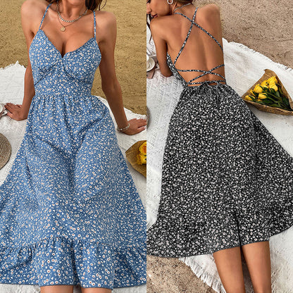 Robe d'été à fleurs pour femme Chic und Stil