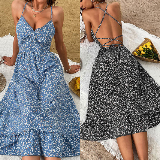 Robe d'été à fleurs pour femme Chic und Stil