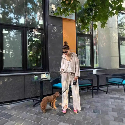 Dames Costume de détente décontracté et élégant avec coupe ample Chic und Stil