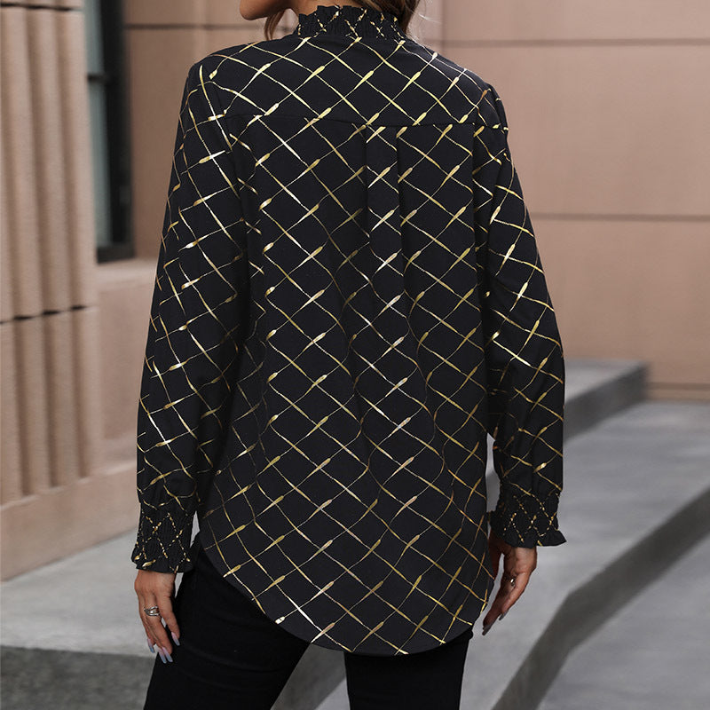 Chemisier pour femmes avec des accents géométriques modernes et des détails délicats Chic und Stil