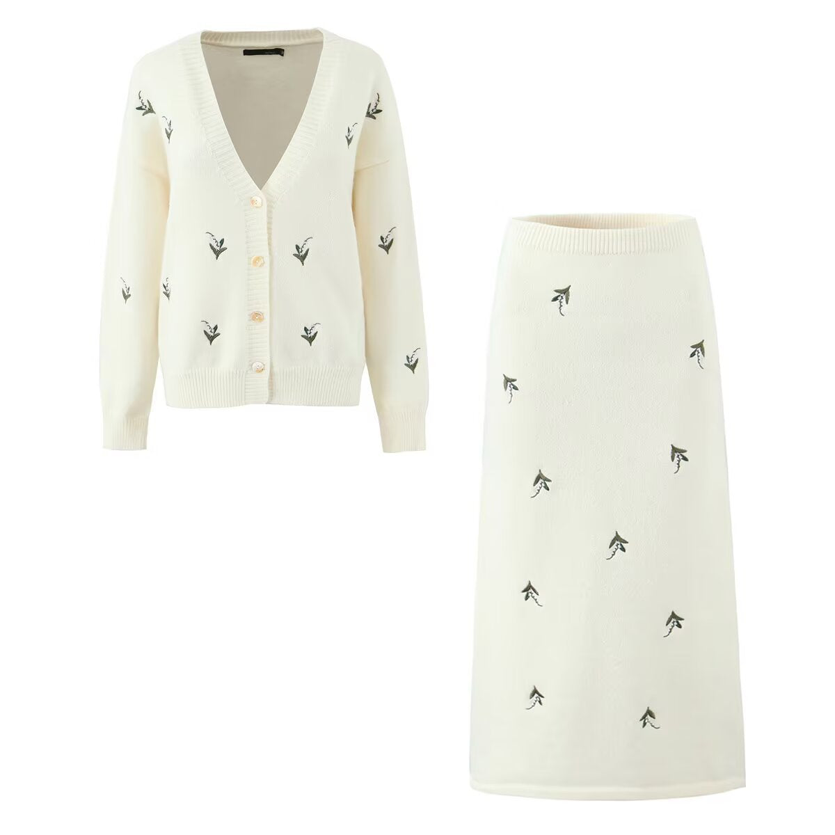Cardigan pour femmes avec design floral et patte de boutonnage Chic und Stil