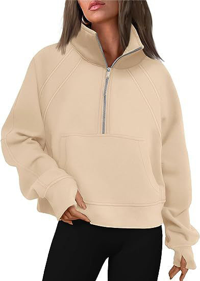 Oversized sweatshirt for women with high collar Chic and Style