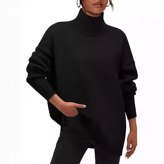 Dames Pulls surdimensionné avec col montant Chic und Stil