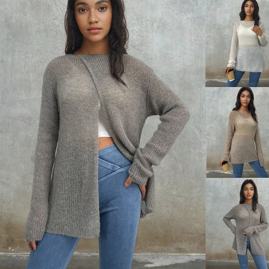Dames pull léger en tricot transparent Chic und Stil