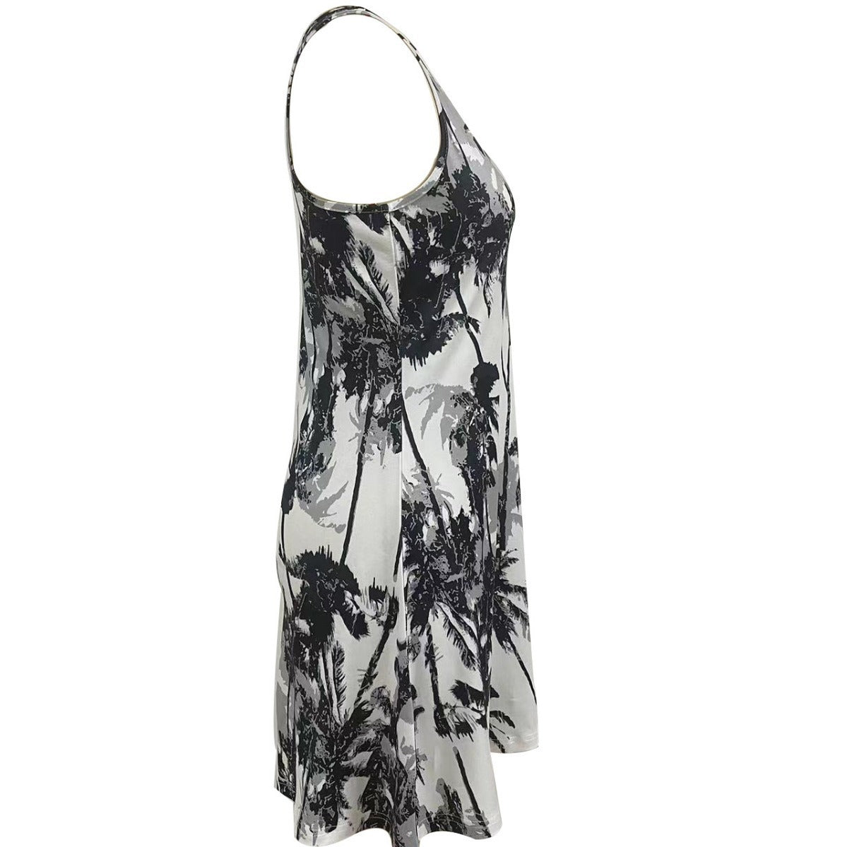 Robe d'été décontractée pour femme avec motif moderne de palmiers Chic und Stil