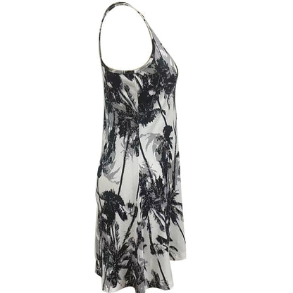 Robe d'été décontractée pour femme avec motif moderne de palmiers Chic und Stil