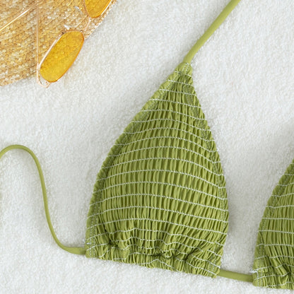 Chic und Stil Gathered Triangle Bikini Set for Women