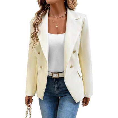 Dames Élégant Blazer Oversized à double boutonnage Chic und Stil