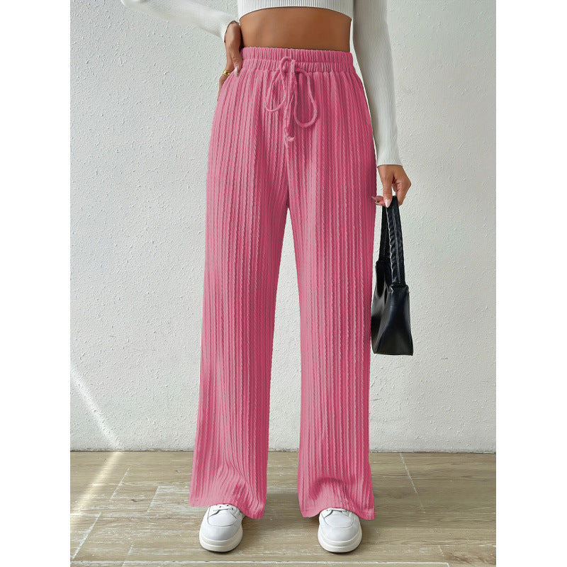 Comfortable casual pants for women in ribbed design Chic und Stil