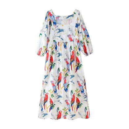 Robe maxi femme avec motifs floraux et manches aérées Chic und Stil
