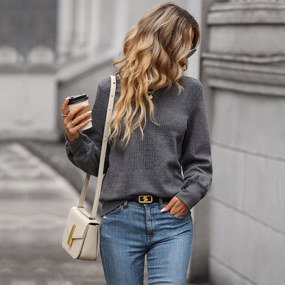 Pull-over en tricot décontracté pour femme avec motif texturé Chic und Stil