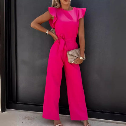 Combinaison pour femmes avec ceinture à la taille et détails élégants en volants Chic und Stil