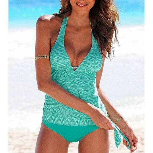 Dames Haut Du Corps Deux Pièces Ensemble De Natation Chic und Stil