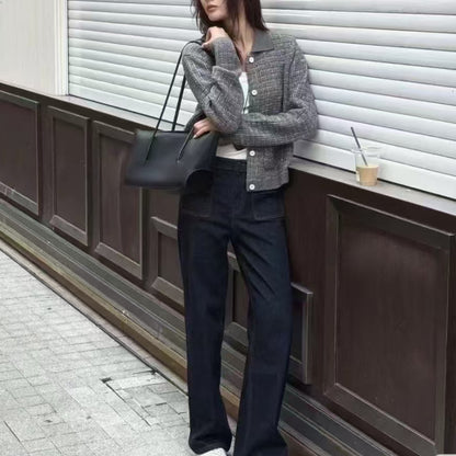 Dames cardigan en tricot tendance avec design de poche pratique Chic und Stil