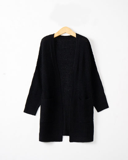 Cardigan en tricot décontracté pour femmes avec poches et coupe ouverte Chic und Stil